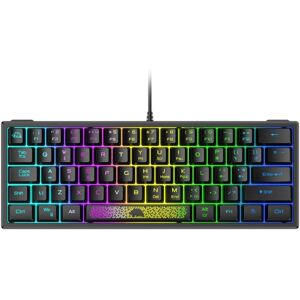 ZIYOU LANG K61 62 Keys RGB Lighting Mini Gaming Wired Keyboard, Cable Length:1.5m(Black)