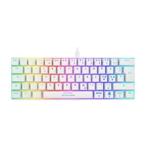 Deltaco Compact RGB Mekanisk Tastatur White Line [Content Brown]