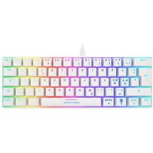 Deltaco Compact RGB Mekanisk Tastatur White Line [Content Red]