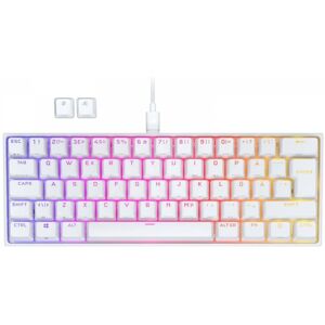 Corsair K65 RGB PBT Gaming Tastatur [MX Red] - Hvid