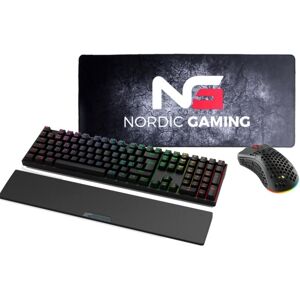 Nordic Gaming Gamer pakke. Mekanisk tastatur, trådløs mus & stor musemåtte.