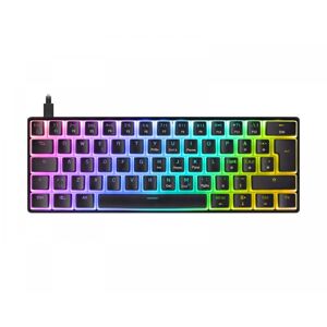 Deltaco DK475 RGB 60% Hotswap Mekanisk Tastatur [Pink Linear] - Sort