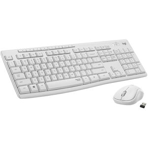 Tastatur og mus Logitech MK295 Silent Wireless Combo Hvid Qwerty US