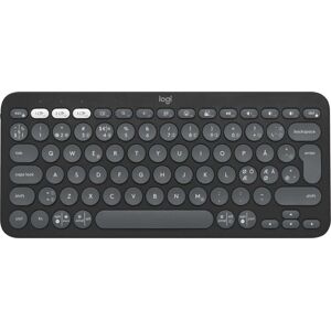 Logitech Pebble Keys 2 K380s - Tastatur - trådløst - Bluetooth LE - QWERTY - Skandinavisk (dansk/finsk/norsk/svensk) - Tonal Graphite (920-011879)