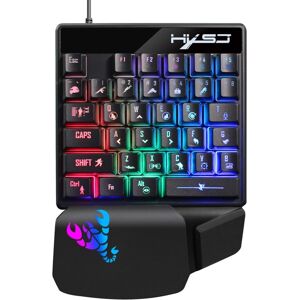 HXSJ V400 35 Keys One-Hand RGB Backlit Wired Gaming Keyboard