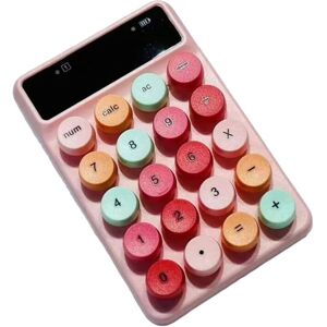 Shoppo Marte Q3 2.4G Mini Wireless Office Digital Keyboard Cash Register Financial Accounting Password Keypad(Pink)