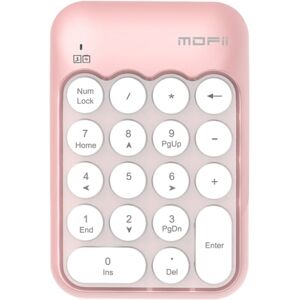 Mofii x910 2.4G Mini Wireless Number Keyboard, English Version(Pink + White)