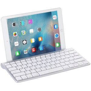 MC Saite 460BT 78 Keys Ultra-thin Mini Wireless Bluetooth Keyboard, Built-in Holder, Support Android / iOS / Windows System(Silver)