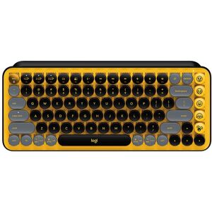 Logitech POP KEYS Round Button Bluetooth Mechanical Keyboard(Yellow)