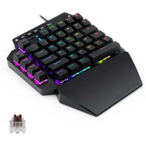 Shoppo Marte K700 44 Keys RGB Luminous Switchable Axis Gaming One-Handed Keyboard, Cable Length: 1m(Tea Shaft)