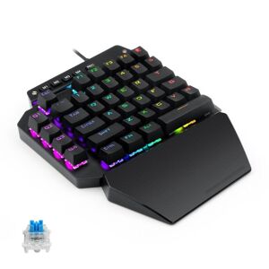Shoppo Marte K700 44 Keys RGB Luminous Switchable Axis Gaming One-Handed Keyboard, Cable Length: 1m(Blue Shaft)