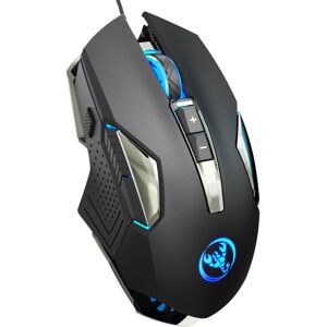 HXSJ X200 USB 8000dpi Adjustable 8-Keys Mechanical Wired Gaming Mouse(Black)