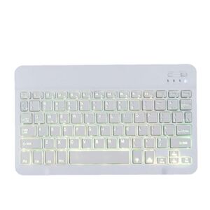 Shoppo Marte 78 Keys 10 Inch RGB Colorful Backlit Bluetooth Keyboard For Mobile Phone / Tablet(White)