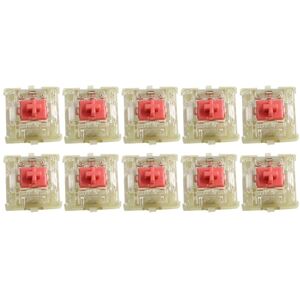 10PCS Cherry MX RGB Transparent Shaft Switch Mechanical Keyboard Triangular Shaft Body, Color: Mute Pink Shaft