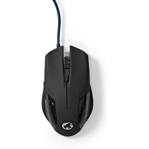 Nedis Gaming Mouse   Kabel   1200 / 2400 / 4800 / 7200 dpi   Justerbar DPI   Antal knapper: 6   Programmerbare knapper   Højrehåndet   1.50 m   Uden B