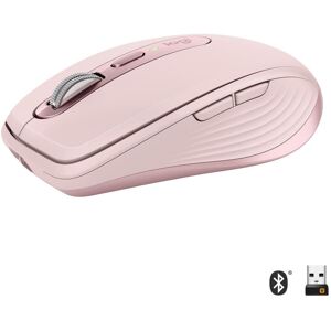 Logitech MX Anywhere 3 Compact Performance Mouse, RF Wireless + Bluetooth, Lithium Polymer (LiPo), Pink