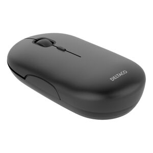 Deltaco Wireless flat silent mouse 1600DPI USB receiver 4button