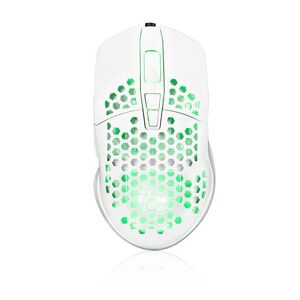 Logic Wired LM-STARR-ONE-LIGHT Gaming Mouse with USB / 1.8m / 6400 DPI / White