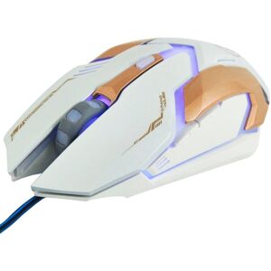 iMICE V6 LED Colorful Light USB 6 Buttons 3200 DPI Wired Optical Gaming Mouse for Computer PC Laptop(White)