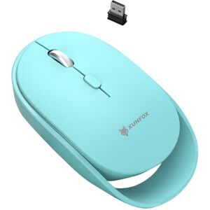 XUNSVFOX XYH60 1600 DPI 6-keys Charge Mute Wireless Mice, Colour: 2.4G+Bluetooth Green