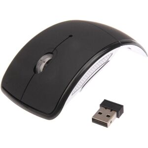 Shoppo Marte Wireless 2.4GHz 800-1200-1600dpi Snap-in Transceiver Folding Wireless Optical Mouse / Mice(Black)