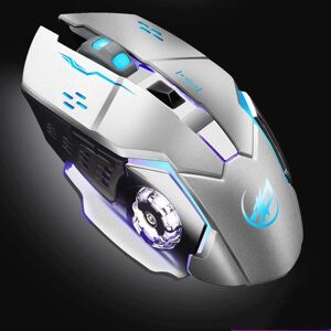 Shoppo Marte WARWOLF  Q8 Wireless Rechargeable Mouse Glowing Gaming Mouse(Silver)