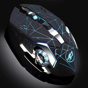 Shoppo Marte WARWOLF  Q8 Wireless Rechargeable Mouse Glowing Gaming Mouse(Black)