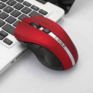 T-WOLF Q5 2.4GHz 5-Buttons 2000 DPI Wireless Mouse Silent And Non-Light Gaming Office Mouse For Computer PC Laptop(Red)