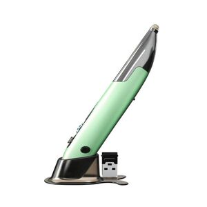 Shoppo Marte PR-A19 2.4GHz Wireless Charging Bluetooth Mouse Pen Type Shining Quiet Mouse(Green)