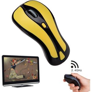 Shoppo Marte PR-01 6D Gyroscope Fly Air Mouse 2.4G USB Receiver 1600 DPI Wireless Optical Mouse for Computer PC Android Smart TV Box (Yellow + Black)