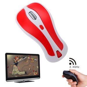 Shoppo Marte PR-01 6D Gyroscope Fly Air Mouse 2.4G USB Receiver 1600 DPI Wireless Optical Mouse for Computer PC Android Smart TV Box (Red + White)