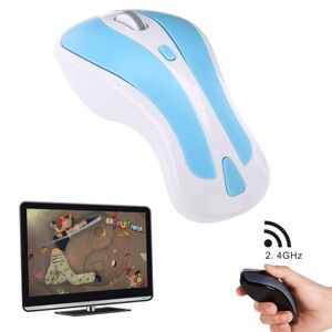 Shoppo Marte PR-01 6D Gyroscope Fly Air Mouse 2.4G USB Receiver 1600 DPI Wireless Optical Mouse for Computer PC Android Smart TV Box (Blue + White)