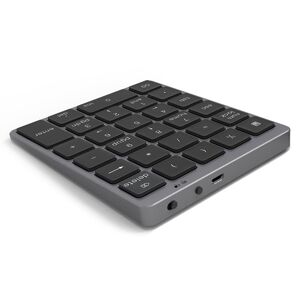 Shoppo Marte N960 Ultra-thin Universal Aluminum Alloy Rechargeable Wireless Bluetooth Numeric Keyboard (Grey)