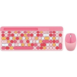 MOFii 888 2.4G Wireless Keyboard Mouse Set with Tablet Phone Slot(Pink)