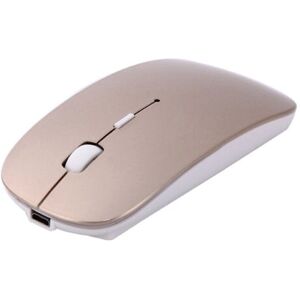 Shoppo Marte MC-008 Bluetooth 3.0 Battery Charging Wireless Mouse for Laptops and Android System Mobile Phone (Gold)