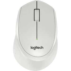 Logitech M330 Wireless Optical Mute Mouse with Micro USB Receiver (White)