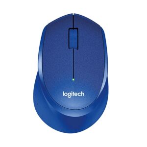Logitech M330 Wireless Optical Mute Mouse with Micro USB Receiver (Blue)