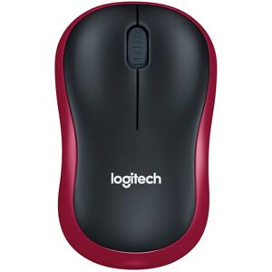 Logitech M186 Wireless Mouse Office Power Saving USB Laptop Desktop Computer Universal (Black Red)