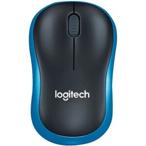 Logitech M186 Wireless Mouse Office Power Saving USB Laptop Desktop Computer Universal (Black Blue)