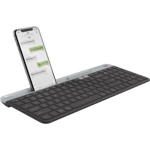 Logitech K580 Dual Modes Thin and Light Multi-device Wireless Keyboard with Phone Holder (Black)