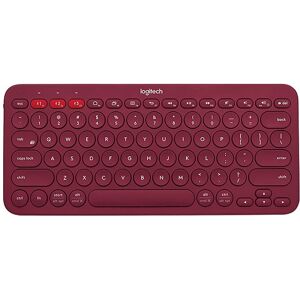 Logitech K380 Portable Multi-Device Wireless Bluetooth Keyboard (Red)