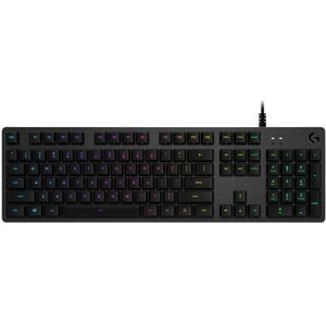 Logitech G512 RGB L-axis Mechanical Wired Gaming Keyboard, Length: 1.8m (Black)