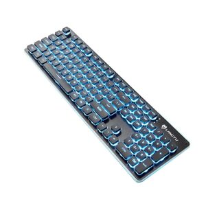 LANGTU L1 104 Keys USB Home Office Film Luminous Wired Keyboard, Cable Length:1.6m(Ice Blue Light Black)