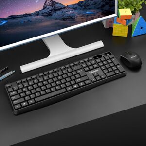 K-Snake WK800 Wireless 2.4G Keyboard Mouse Set Tabletop Computer Notebook Business Office House Use, Color: Black