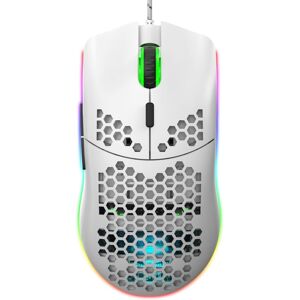 HXSJ J900 6 Keys RGB Lighting Programmable Gaming Wired Mouse (White)