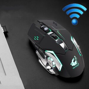 Shoppo Marte FREEDOM-WOLF X8 2400 DPI 6 Keys 2.4G Wireless Charging Silent Luminous Gaming Mechanical Mouse(Black)