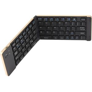 Shoppo Marte F66 Foldable Bluetooth Wireless 66 Keys Keyboard, Support Android / Windows / iOS(Gold)