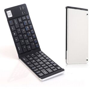 Shoppo Marte F66 Foldable Bluetooth Wireless 66 Keys Keyboard, Support Android / Windows / iOS (Silver)