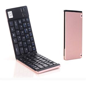 Shoppo Marte F66 Foldable Bluetooth Wireless 66 Keys Keyboard, Support Android / Windows / iOS (Rose Gold)