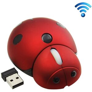 Shoppo Marte CM0184 3000 DPI 3-keys Mini Ladybug 2.4G Wireless Mouse Personalized Wireless Mouse(Red)